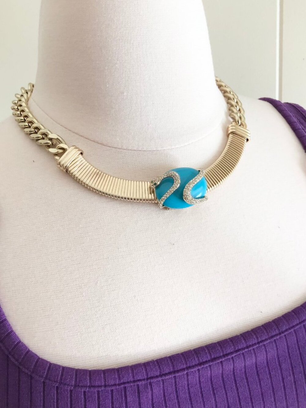Retro Bansri 18kt Gold Plated Snake Pendant Necklace